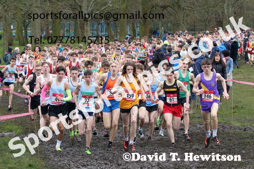 Intermediate boys, 2020 New Balance English Schools Champs., Sefton Park, Liverpool. Photo: David T. Hewitson/Sports for All Pics